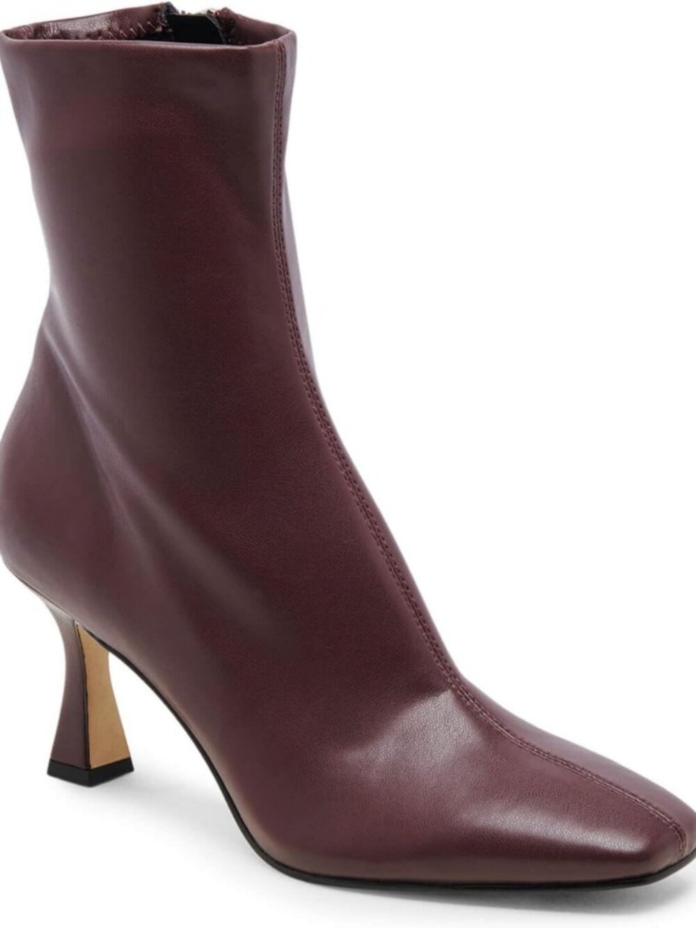 Chic Women's Kitten Heel Ankle Boots with Square Toe & Side Zipper - Fall